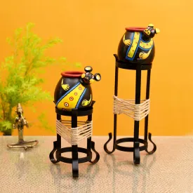 Moose Fun Arsty Vase With Stand - Set Of Two