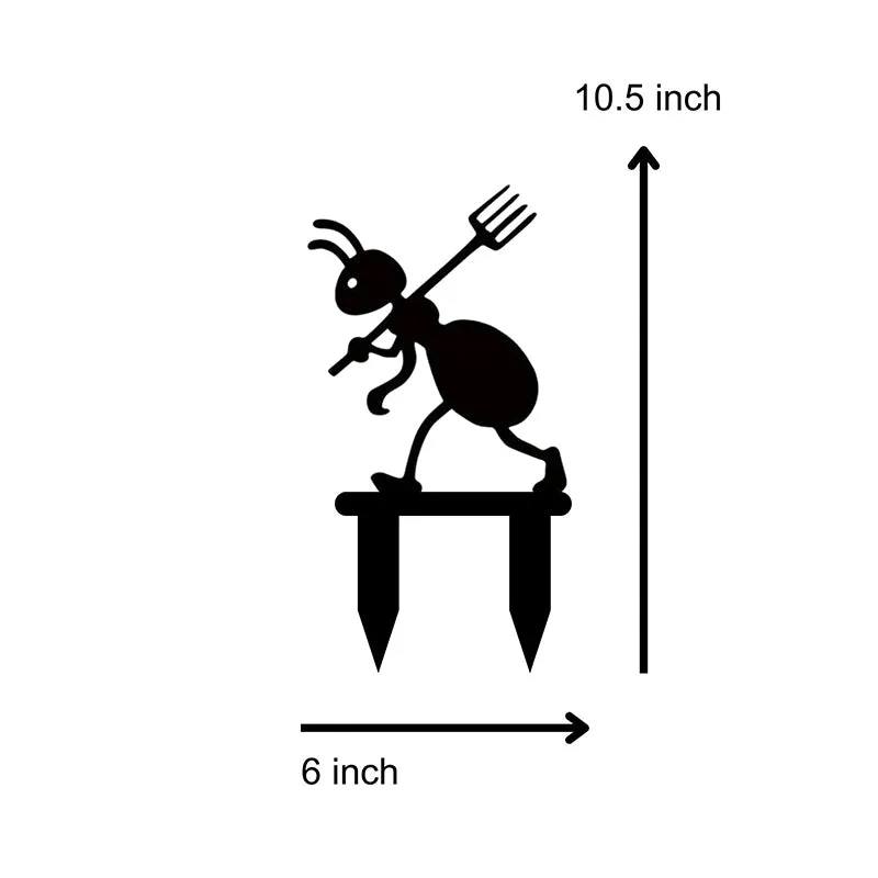 Mrs Ant Garden Stake - Set Of Four