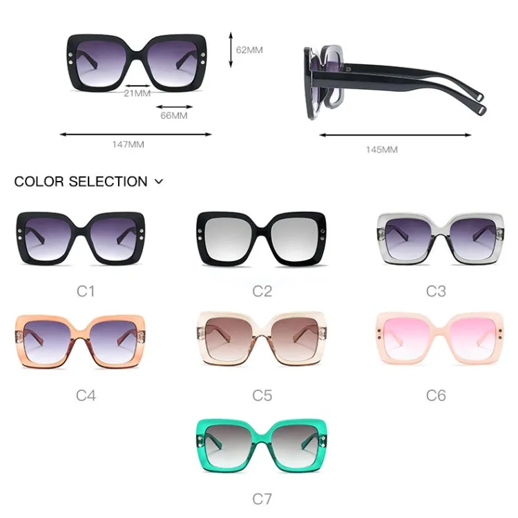 Oversized Sunglasses Women Luxury Transparent Gradient Sun Glasses Big Frame Vintage Eyewear UV400 Glasses(Brown)