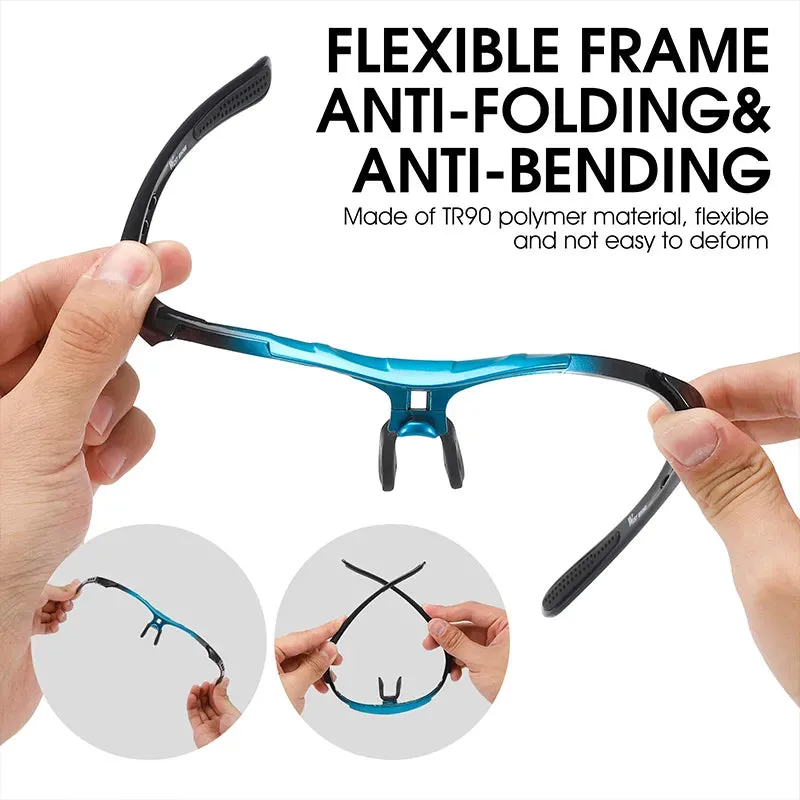 Polarized Cycling Glasses UV400 Windproof MTB Road Bike Goggles 5 Lenses Set Men Women Sports Eyewear Sunglasses