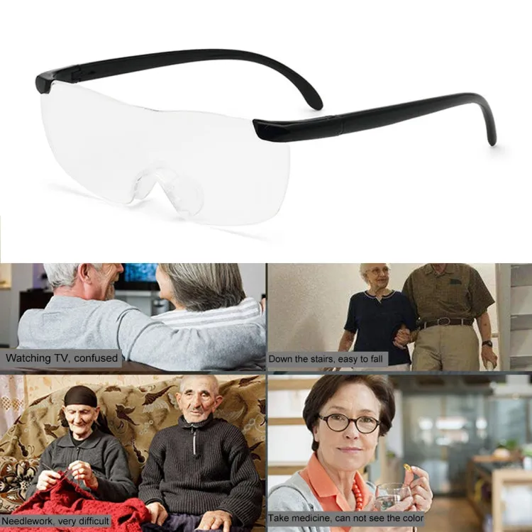 Presbyopic Glasses, Ultra Thin High-definition 1.6X Portable Presbyopic Hypermetropic Reading Glasses, 2.50D