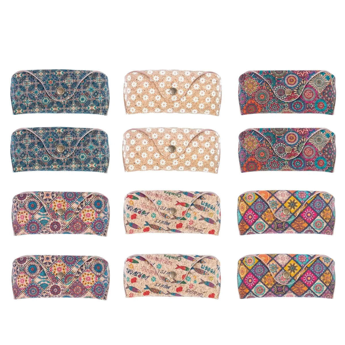 Printed Cork Eyeglass Cases L-580-12（12units）