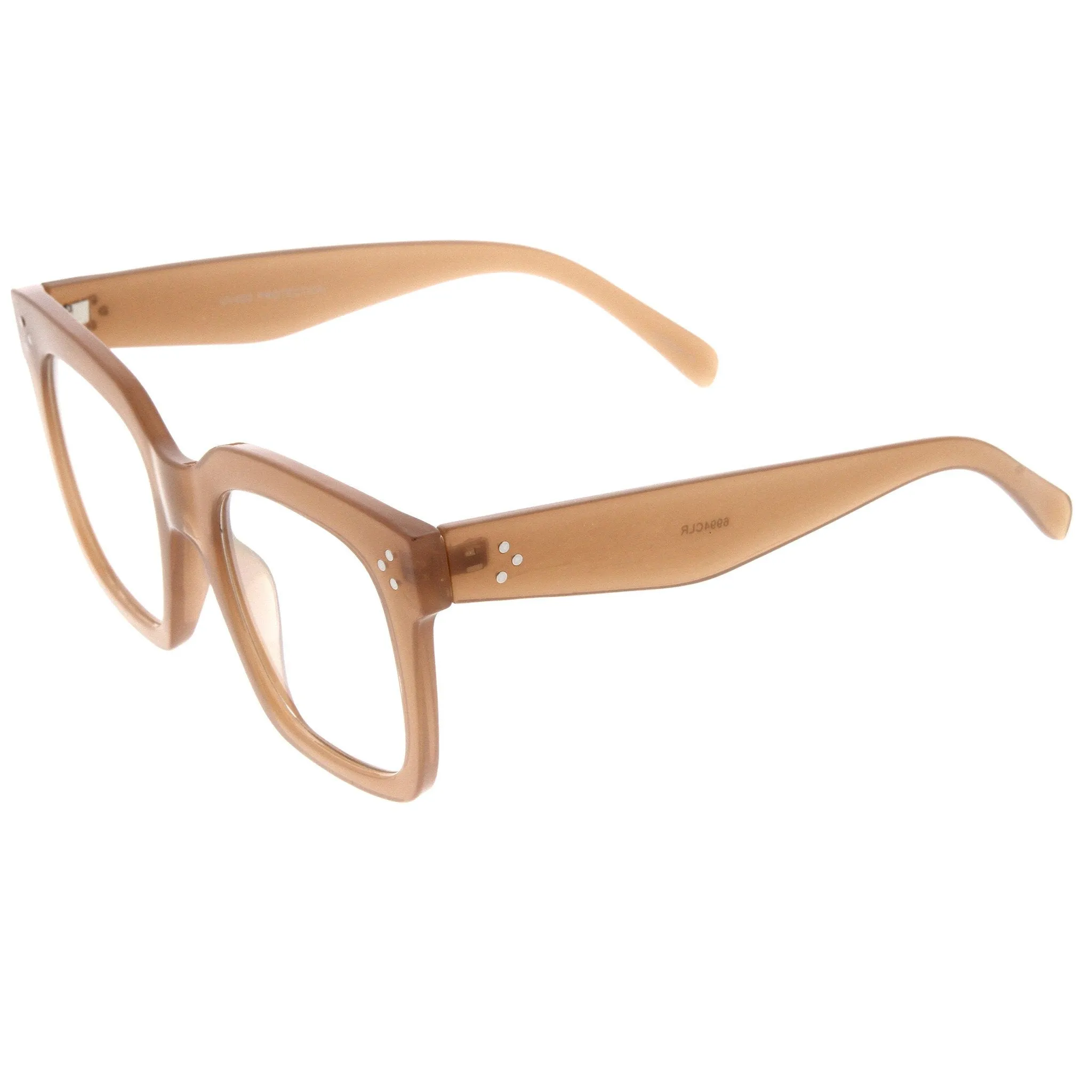 Retro 1950's Horned Rim Clear Lens Glasses A796