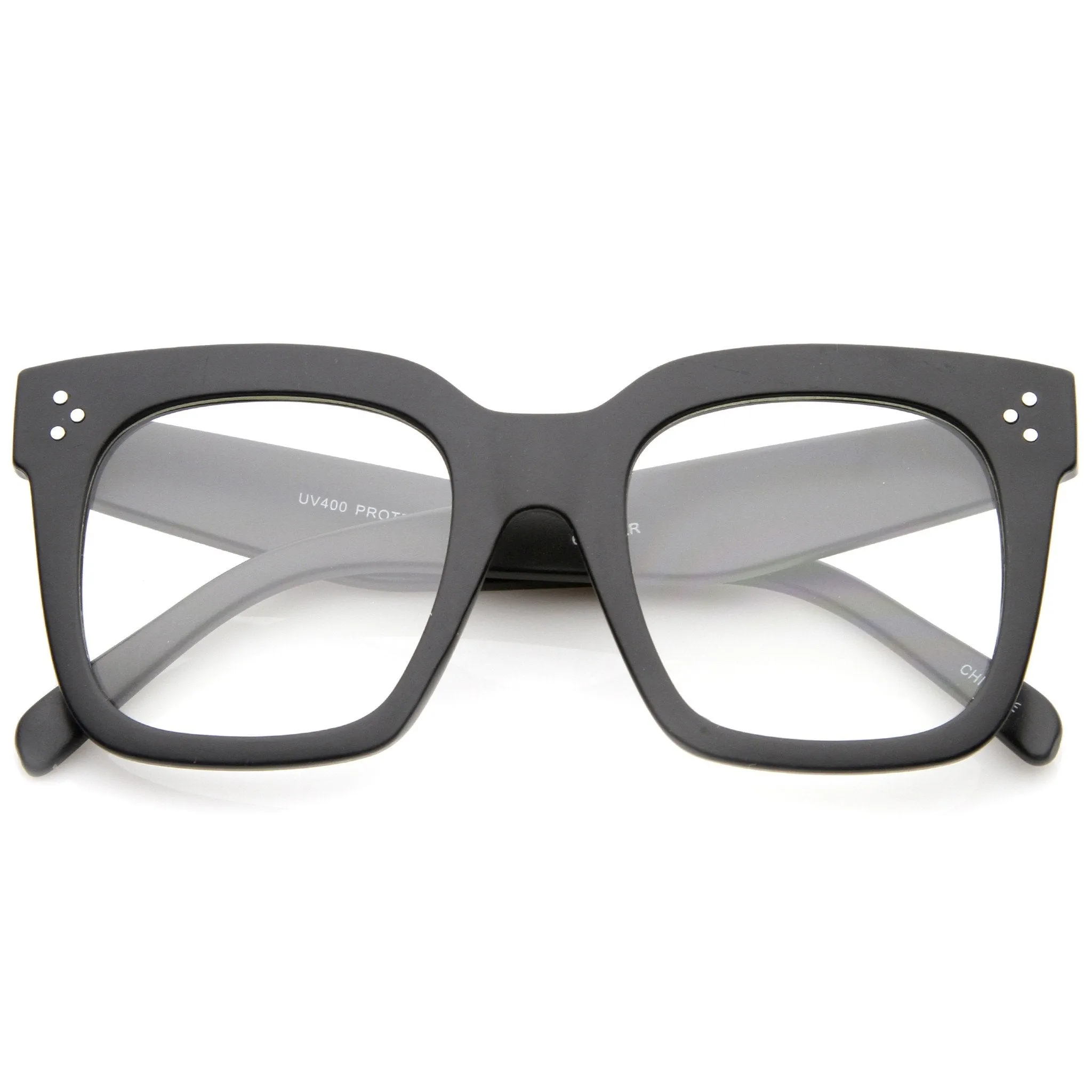 Retro 1950's Horned Rim Clear Lens Glasses A796