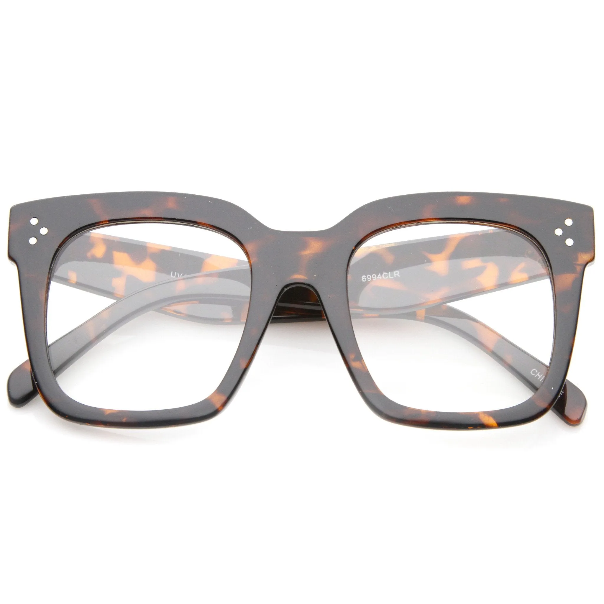 Retro 1950's Horned Rim Clear Lens Glasses A796