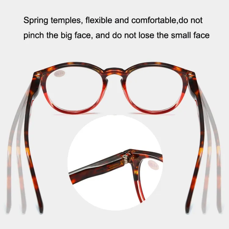 Retro Flexible Durable Portability HD Presbyopic Glasses  200(Red)