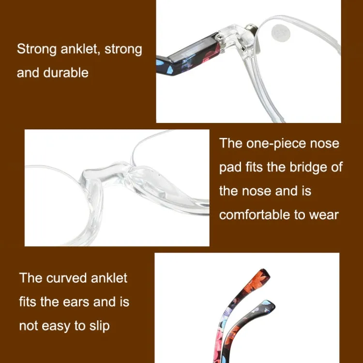 Retro Flexible Durable Portability HD Presbyopic Glasses  200(Red)
