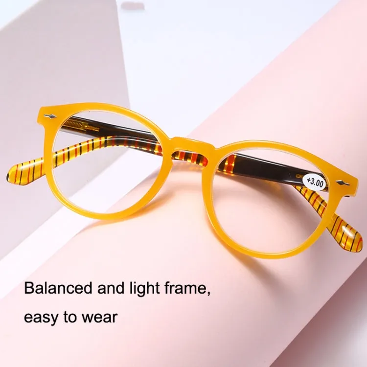 Retro Flexible Durable Portability HD Presbyopic Glasses  400(Red)