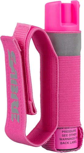 SABRE Runner Pepper Gel, Maximum Police Strength OC Spray, Reflective Hand Strap for Easy Carry & Quick Access, 0.67 fl oz, Secure & Easy to Use Safety, Optional Clip-On Alarm & LED Armband Combos