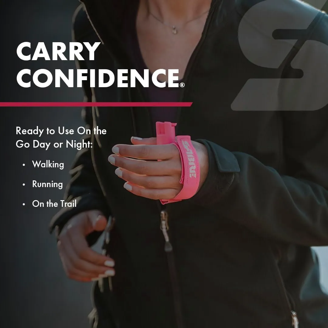 SABRE Runner Pepper Gel, Maximum Police Strength OC Spray, Reflective Hand Strap for Easy Carry & Quick Access, 0.67 fl oz, Secure & Easy to Use Safety, Optional Clip-On Alarm & LED Armband Combos