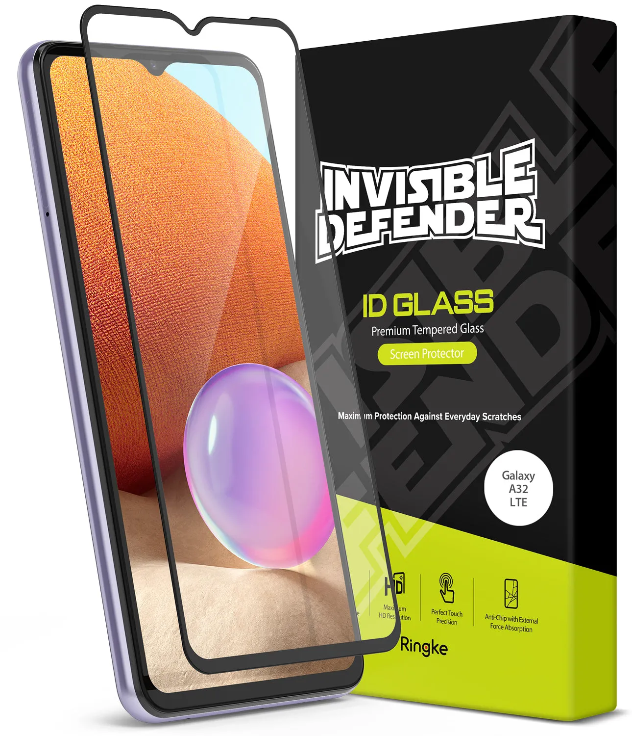 Samsung Galaxy A32 4G Screen Protector| Invisible Defender Full Coverage| Black