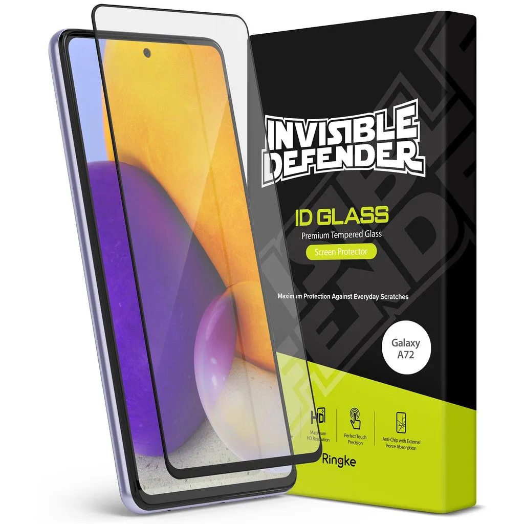 Samsung Galaxy A72 4G Screen Protector| Invisible Defender Full Coverage| Black