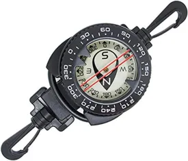 Scuba Choice Diving Dive Compass with Retractable Clip  Glow-in-The-Dark Compass, 7" to 31.5" Extendable Retractor, Perfect for BCD or Gear Attachment, Easy-to-Read Underwater Navigation Tool