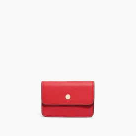 Sherborn Compact Wallet - Saffiano Leather - Red