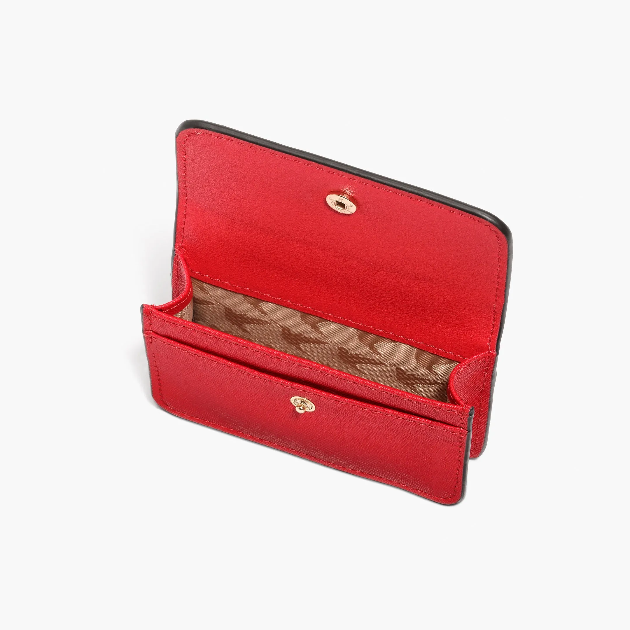 Sherborn Compact Wallet - Saffiano Leather - Red