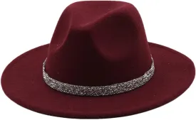 Simple Diamonds Band Fedora Hat Unisex Fedora Hats for Women and Men Church Hat Jazz Hat Simple Diamonds Band Fedora Hat Unisex Fedora Hats for Women and Men Church Hat Jazz Hat