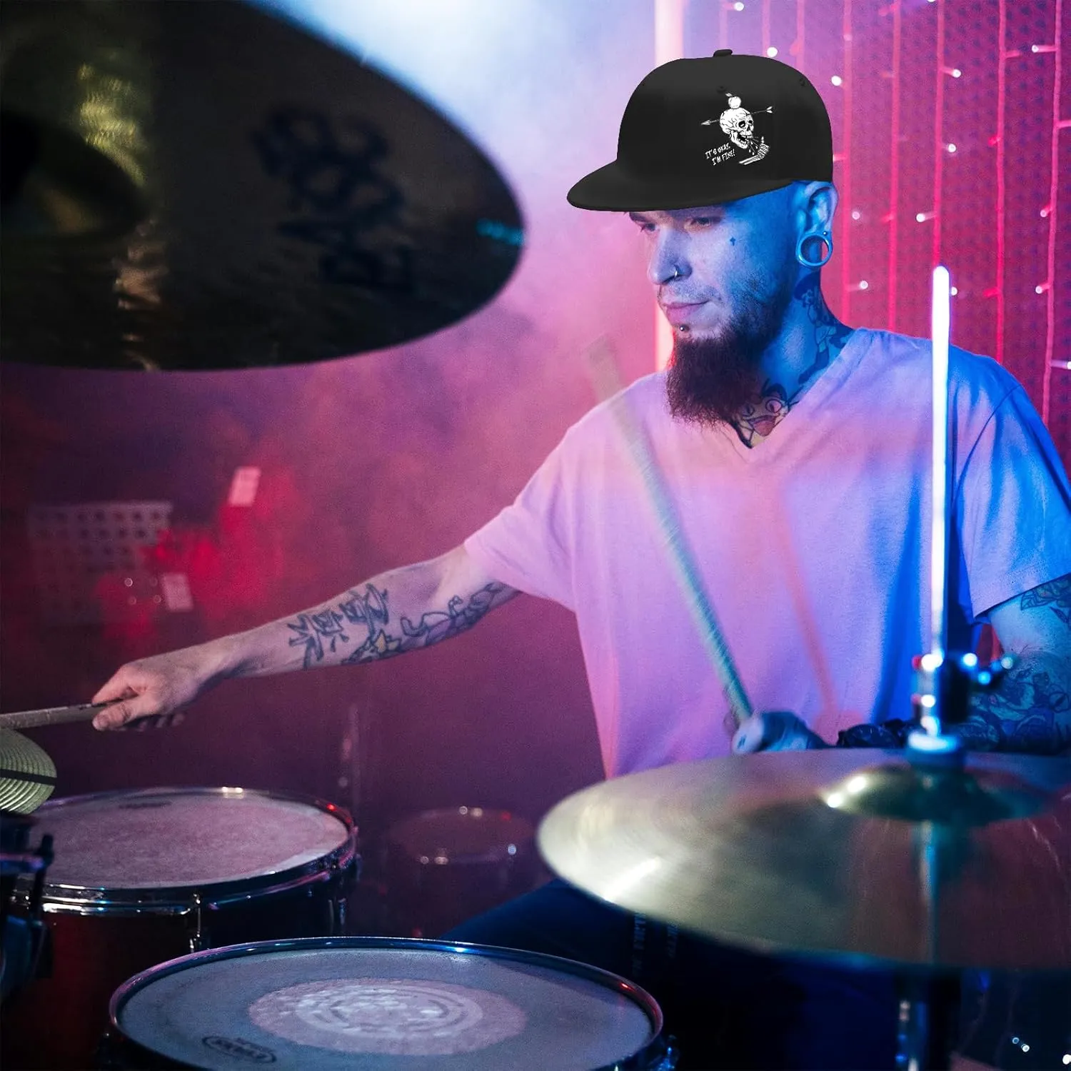 Snapback hat for Men Flat Bill Hats for Men Fitted Baseball Cap Hats