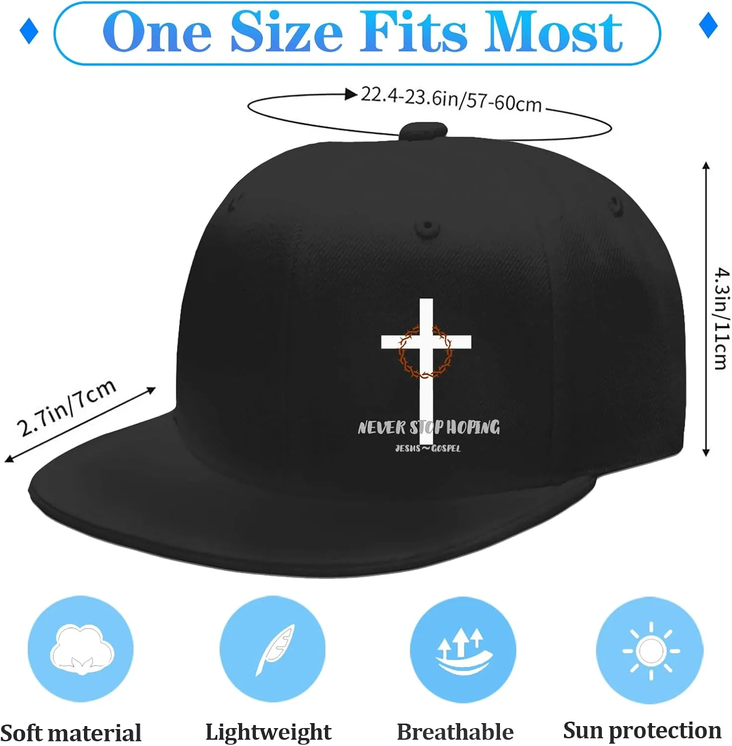 Snapback Hats for Men Flat Bill Brim Hats for Men Skeleton Skull Fitted Hat for Mens Black Baseball Hat Hip Hop 