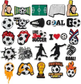 Sports Shoe Charms for Clog Wristband Bracelet Decoration Soccer Basketball Baseball Football Hockey Gymnastis Boxing Pins Accessories Shoe Charm for Men Women