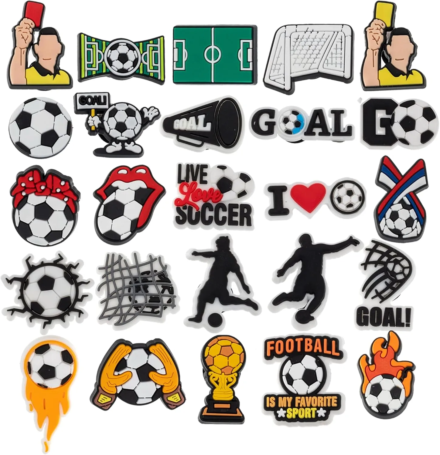 Sports Shoe Charms for Clog Wristband Bracelet Decoration Soccer Basketball Baseball Football Hockey Gymnastis Boxing Pins Accessories Shoe Charm for Men Women