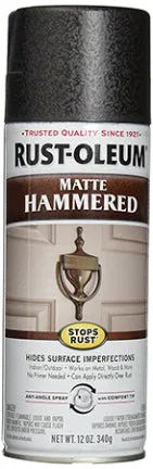 SPRAY PAINT 11 OZ MATTE HAMMERERED BK SR