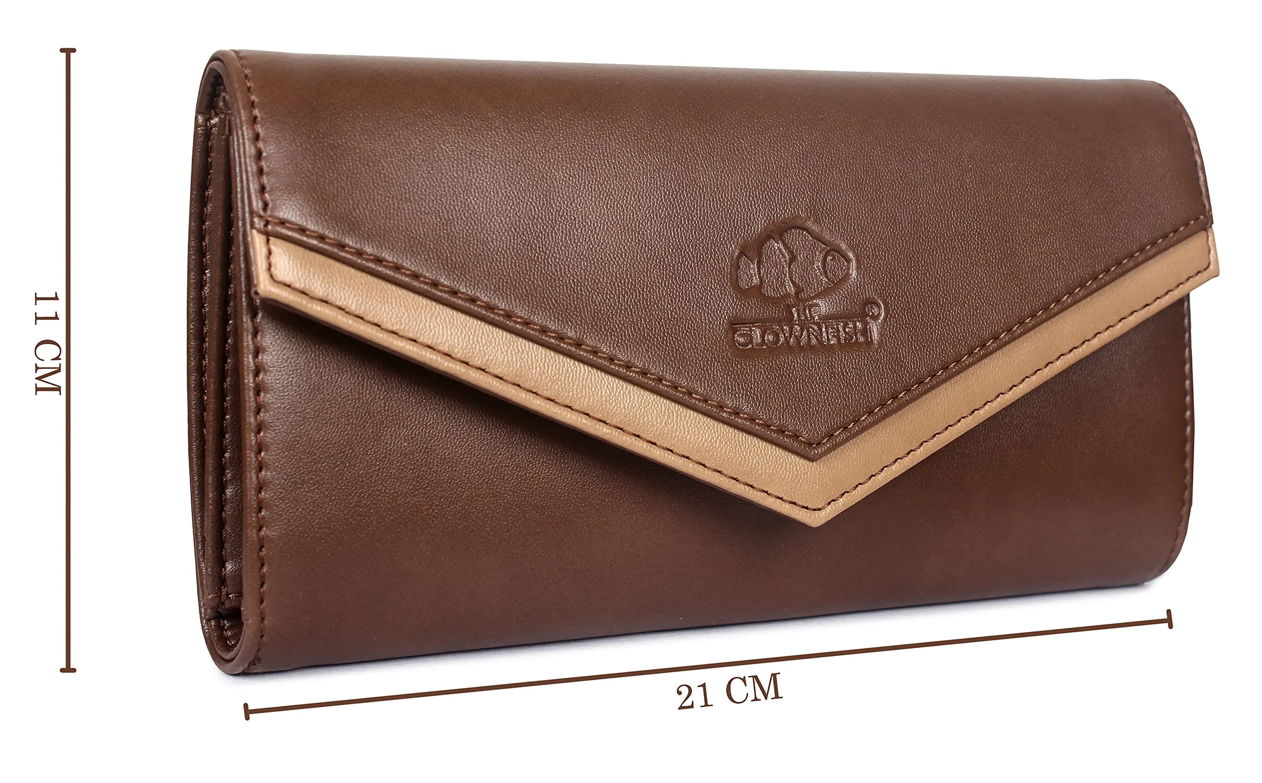 Stylish Women's Wallet Clutch - Multiple Card Slots | Slim & Compact | Brown