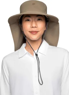 Sun Hat with Fold-Away Neck Drape & Clip-On Face Mask- UPF50  Sun Protection - Ideal for Fishing - Stevie - Unisex (One Size)