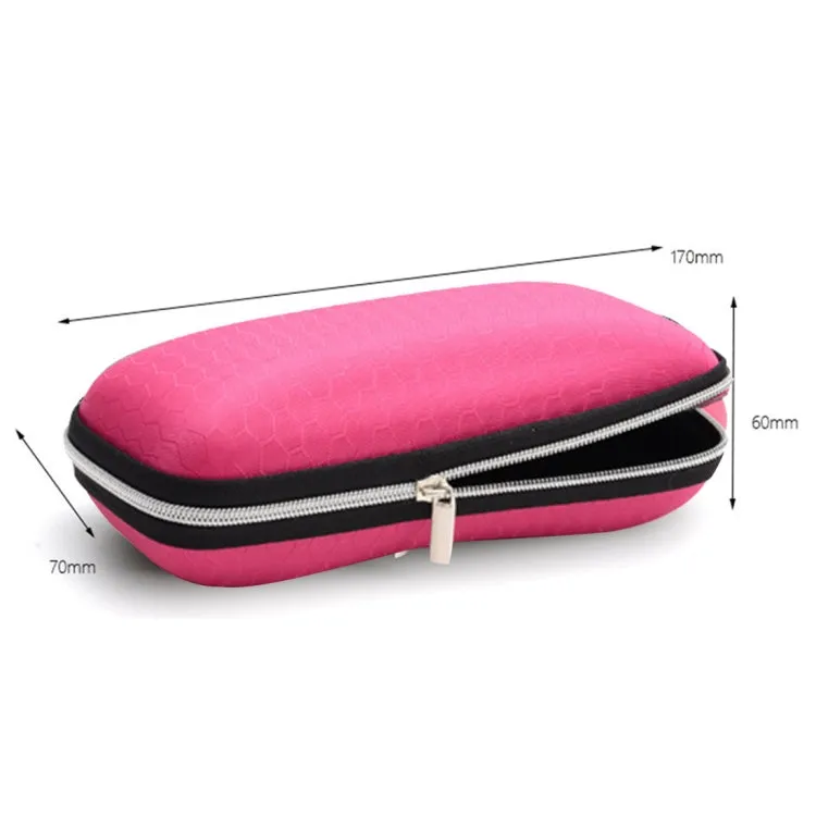 Sunglasses Crush Resistance Zipper Glasses Case Box, Size: 17*7*6cm (Pink)