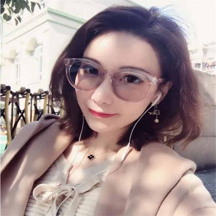 Sunglasses Retro Street Fashion Sun Glasses(Green Frame Gray)