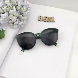 Sunglasses Retro Street Fashion Sun Glasses(Green Frame Gray)