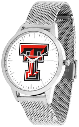 Texas Tech Statement Mesh Band Unisex Watch - Silver