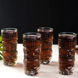 Tiki Tribe Tower Glass (440 ml) - Set Of Four