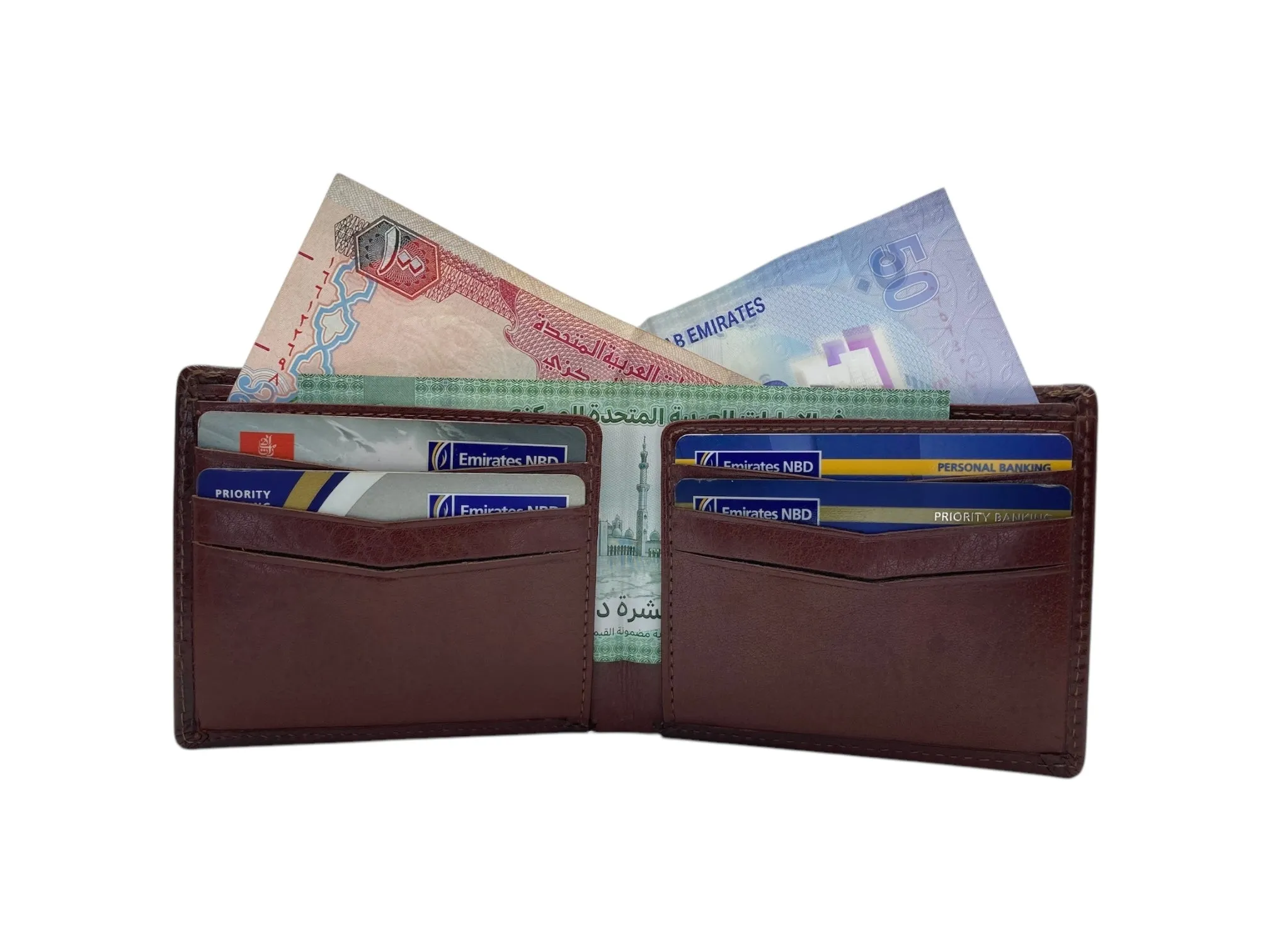 Top Grain Slim & Compact Leather  Billfold Wallet # 1587