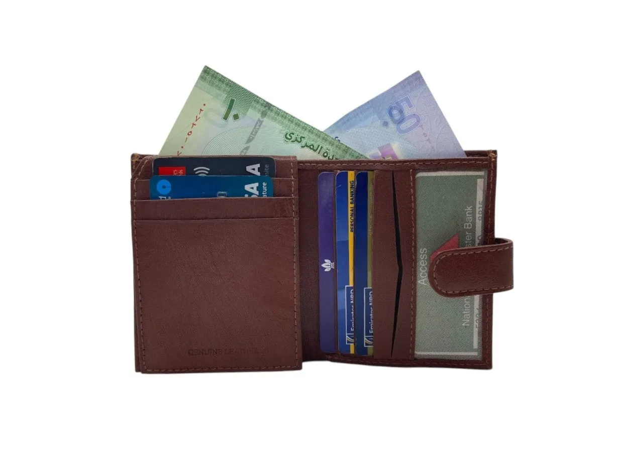 Top Grain Slim & Compact Leather  Billfold Wallet # 981C [LOOP]
