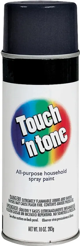 Touch 'N Tone 55276830 Spray Paint, Gloss, Black, 10 oz, Can :CAN: QUANTITY: 1