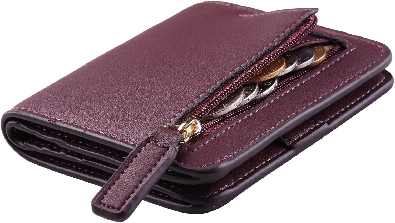 Toughergun Wallet Women Rfid Blocking Small Compact Bifold Luxury Leather Pocket Wallet Ladies Mini Purse with ID Window