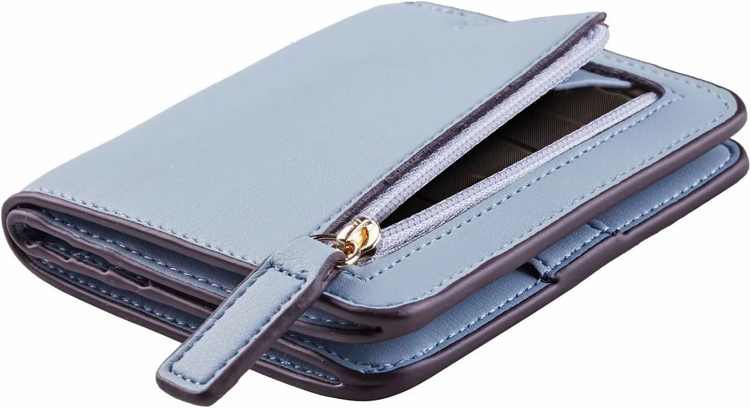 Toughergun Wallet Women Rfid Blocking Small Compact Bifold Luxury Leather Pocket Wallet Ladies Mini Purse with ID Window