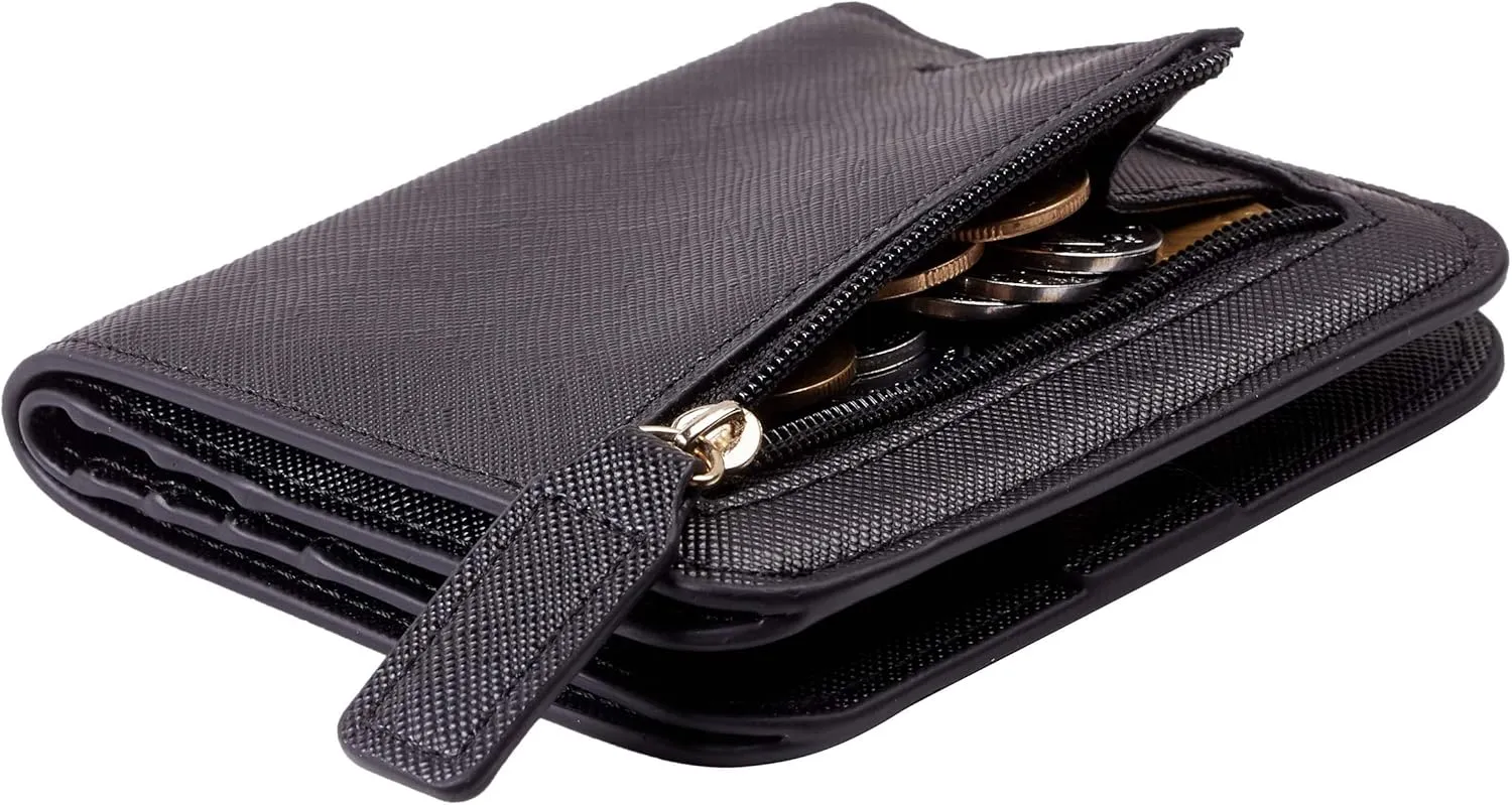Toughergun Wallet Women Rfid Blocking Small Compact Bifold Luxury Leather Pocket Wallet Ladies Mini Purse with ID Window