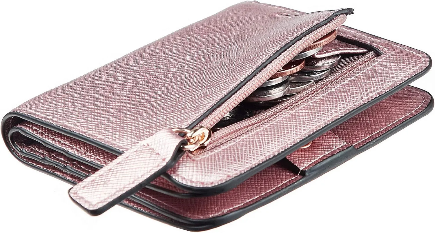 Toughergun Wallet Women Rfid Blocking Small Compact Bifold Luxury Leather Pocket Wallet Ladies Mini Purse with ID Window