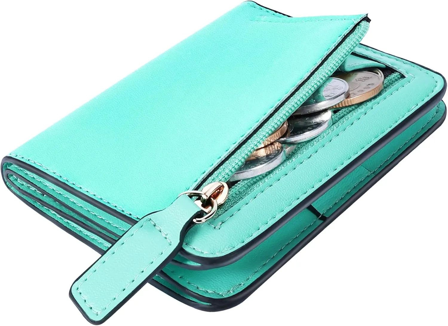 Toughergun Wallet Women Rfid Blocking Small Compact Bifold Luxury Leather Pocket Wallet Ladies Mini Purse with ID Window