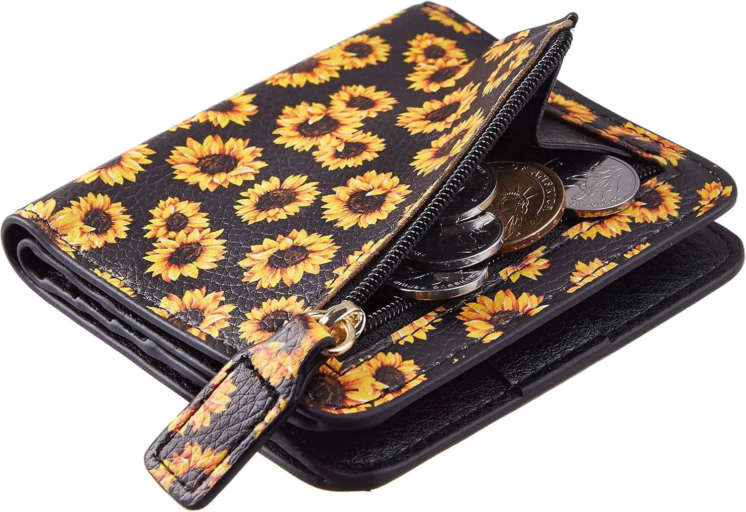 Toughergun Wallet Women Rfid Blocking Small Compact Bifold Luxury Leather Pocket Wallet Ladies Mini Purse with ID Window
