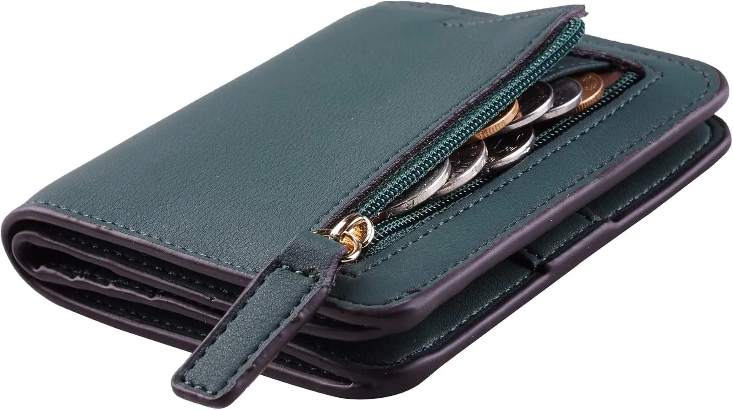 Toughergun Wallet Women Rfid Blocking Small Compact Bifold Luxury Leather Pocket Wallet Ladies Mini Purse with ID Window
