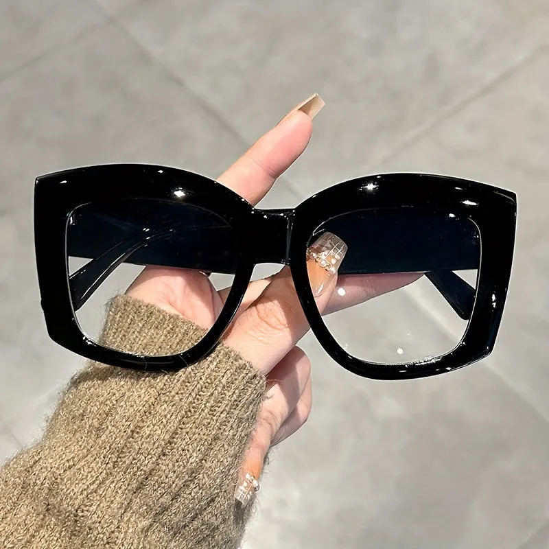 Trendy Oversized Cat Eye Glasses - Y2K Fashion, Anti-Glare, Perfect for Vacation, Beach Party, and Outdoor Activities