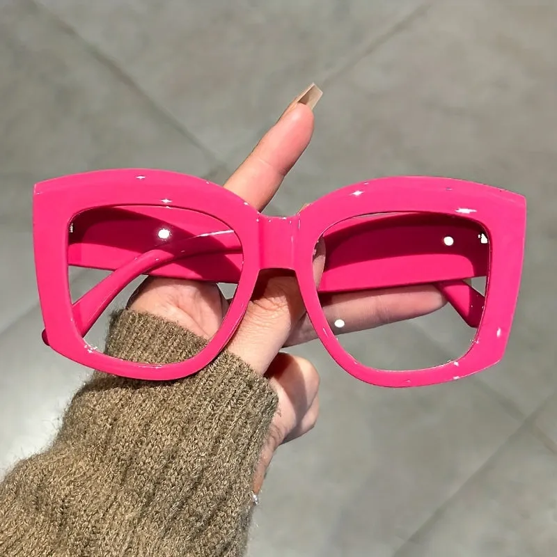 Trendy Oversized Cat Eye Glasses - Y2K Fashion, Anti-Glare, Perfect for Vacation, Beach Party, and Outdoor Activities