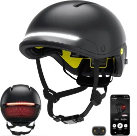 UNIT 1 FARO Smart Bike Helmet | MIPS | Front & Rear LED Lights | Crash Alert | Turn Signals & Brake Lights | Nav Remote Included | Bike, E-Bike, Scooter Certified | iOS & Android App