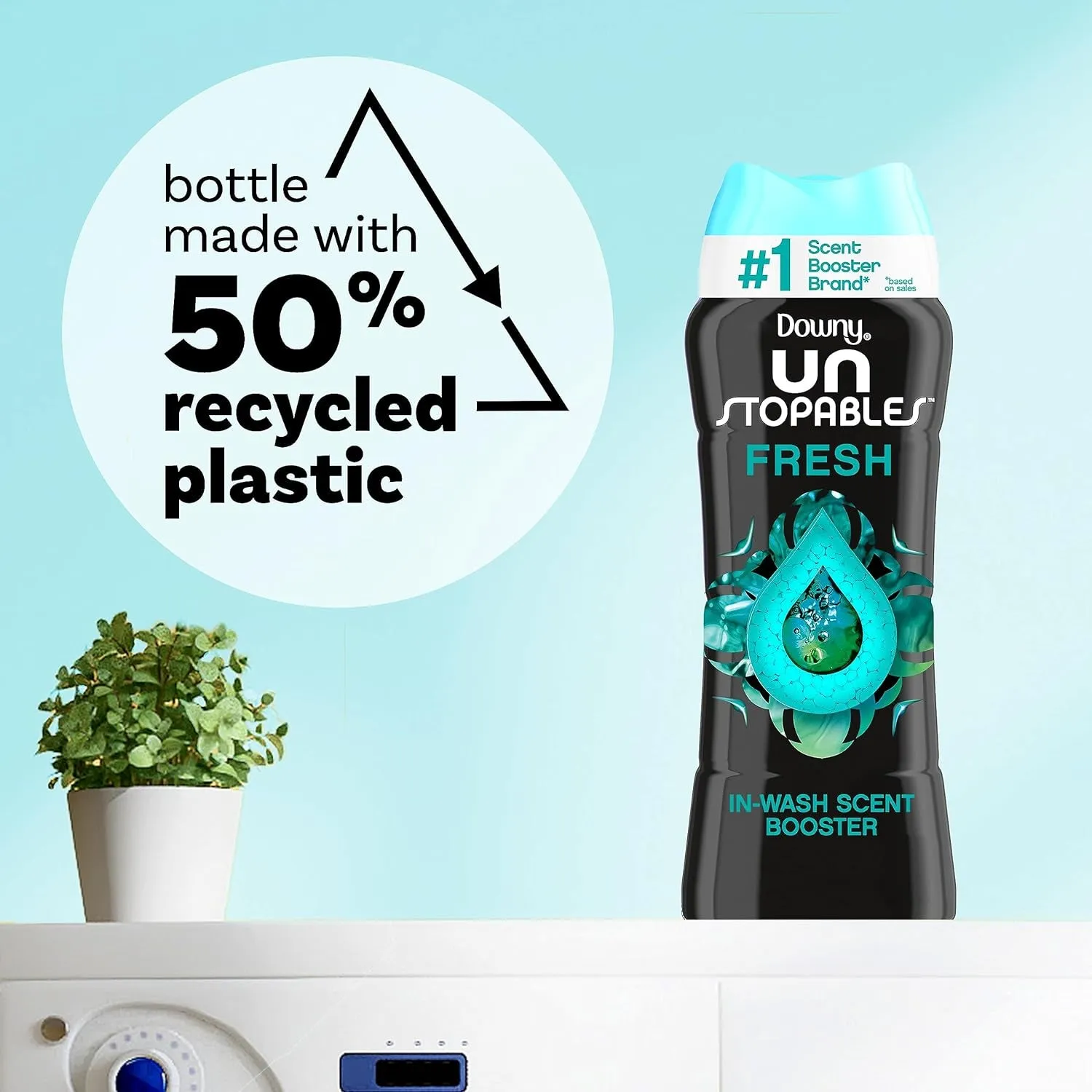 Unstopables in Wash Scent Booster Beads, Fresh Scent, 24 Oz Laundry Beads for Odor Protection