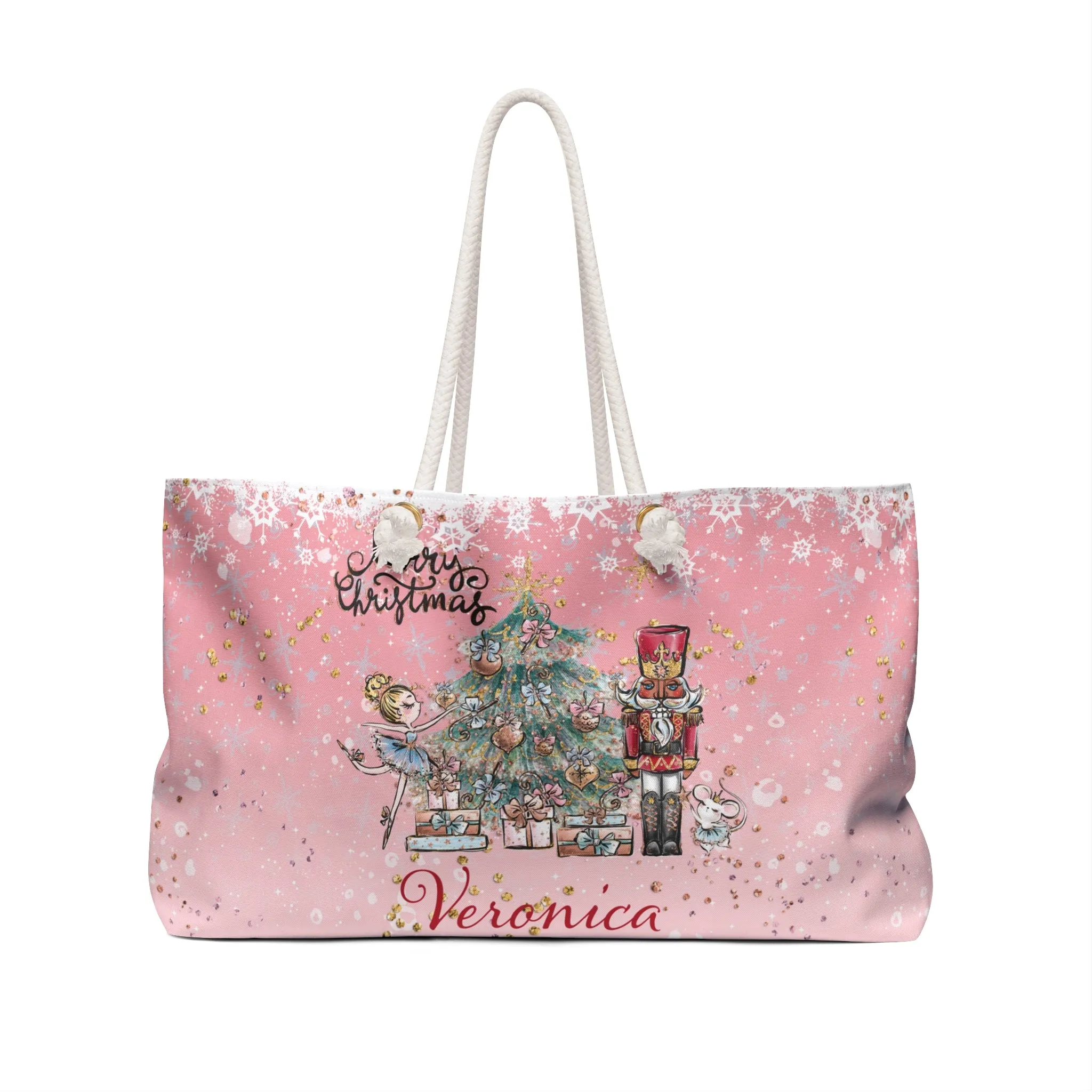 Weekender Bag, Magical Christmas, Nutcracker, Fairy Christmas Tree, Large Weekender Bag, Beach Bag, Book Bag