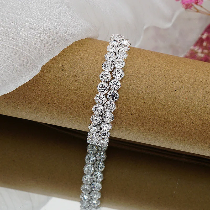 Wholesale Entangled Fashion Trendy Rhinestones Bracelet