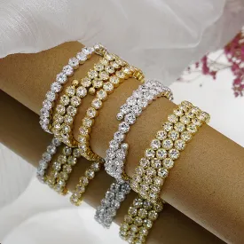 Wholesale Entangled Fashion Trendy Rhinestones Bracelet