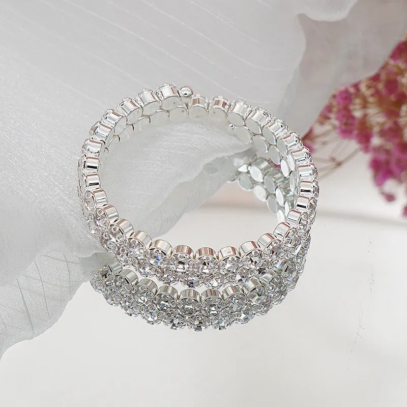 Wholesale Entangled Fashion Trendy Rhinestones Bracelet